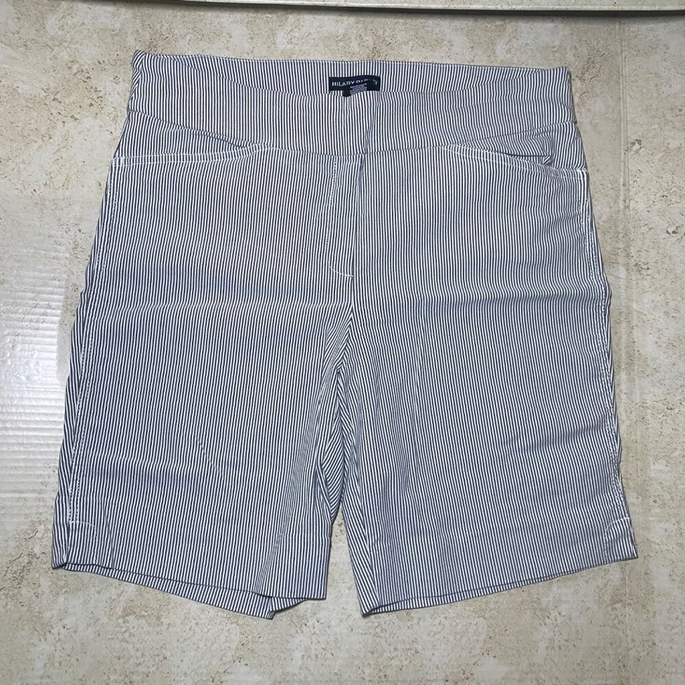 Hilary Radley Womens Striped Shorts L - Casual Comfort Stylish Easy Pull On‎